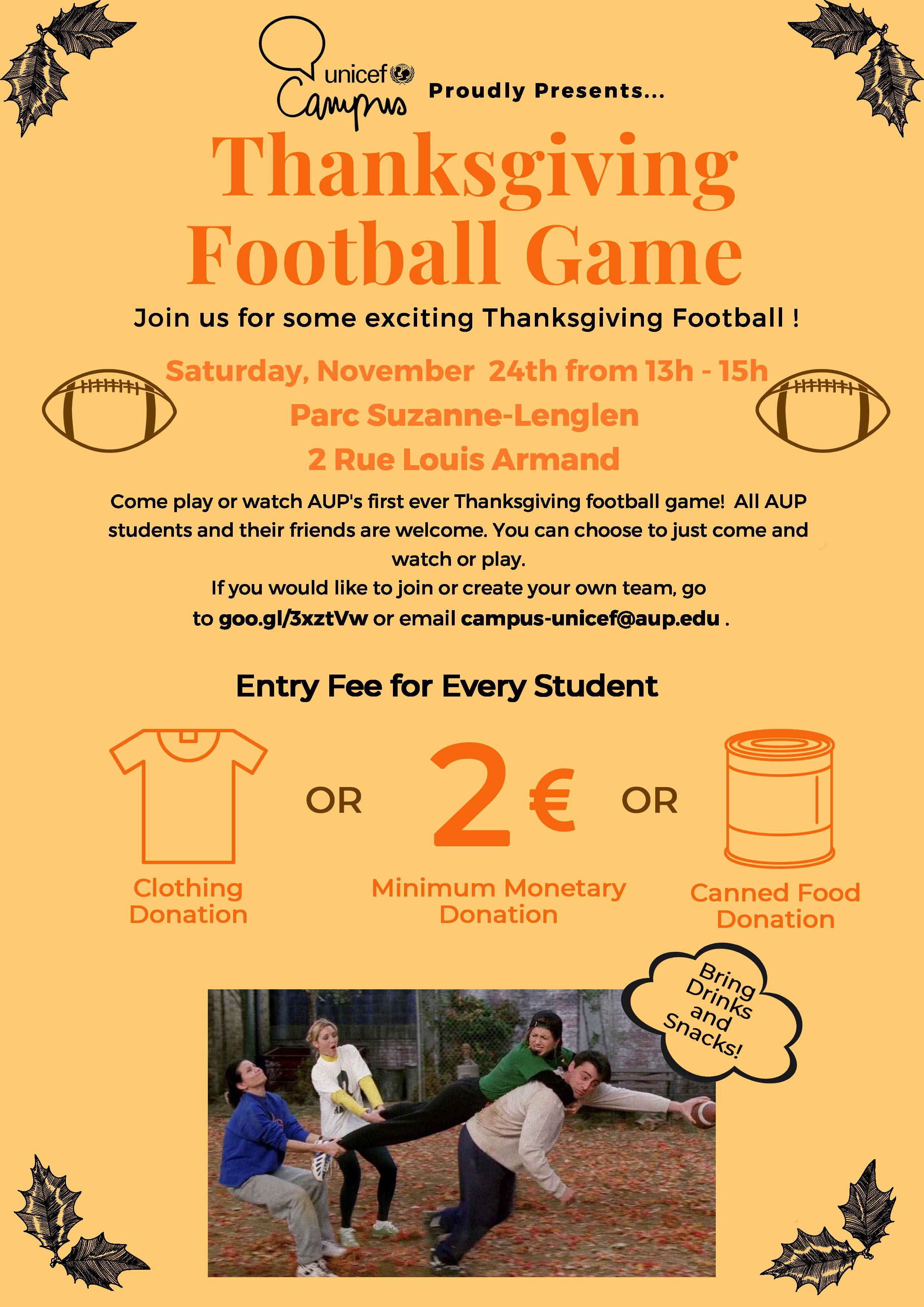 AUP Thanksgiving Football Game The American University of Paris